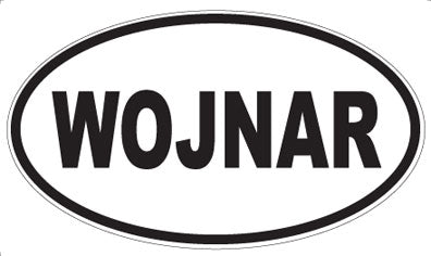WOJNAR - Oval Sticker
