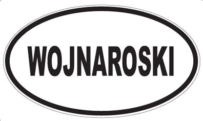 WOJNAROSKI - Oval Sticker
