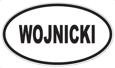 WOJNICKI - Oval Sticker