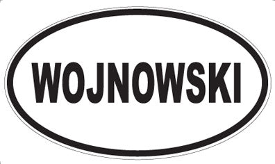 WOJNOWSKI - Oval Sticker