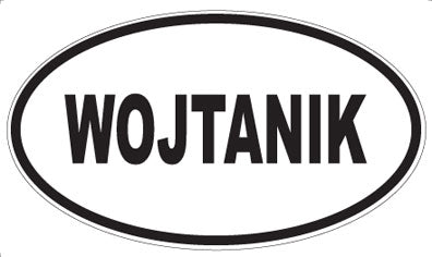WOJTANIK - Oval Sticker