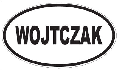 WOJTCZAK - Oval Sticker