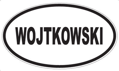 WOJTKOWSKI - Oval Sticker