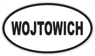 WOJTOWICH - Oval Sticker