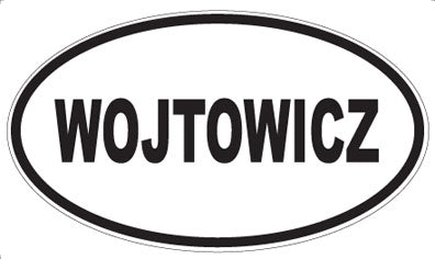 WOJTOWICZ - Oval Sticker