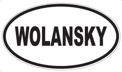 WOLANSKY - Oval Sticker