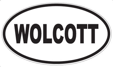 WOLCOTT - Oval Sticker
