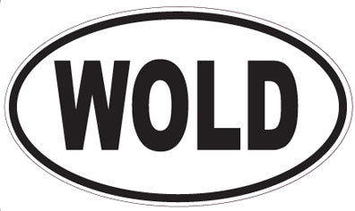 WOLD - Oval Sticker