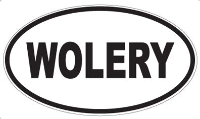 WOLERY - Oval Sticker