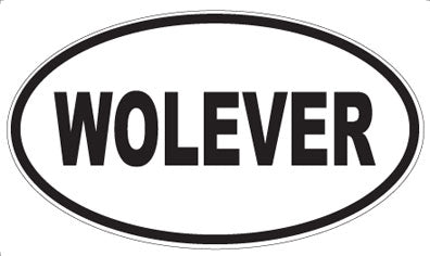 WOLEVER - Oval Sticker
