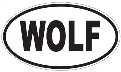 WOLF - Oval Sticker