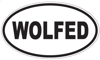 WOLFED - Oval Sticker