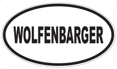 WOLFENBARGER - Oval Sticker