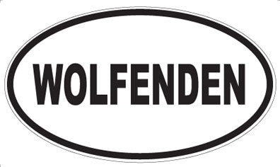 WOLFENDEN - Oval Sticker
