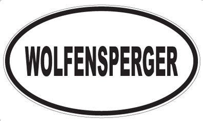 WOLFENSPERGER - Oval Sticker