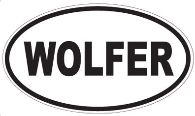 WOLFER - Oval Sticker