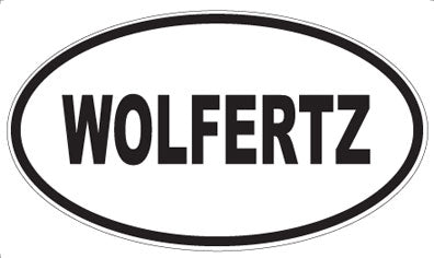 WOLFERTZ - Oval Sticker
