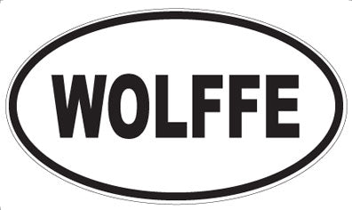 WOLFFE - Oval Sticker