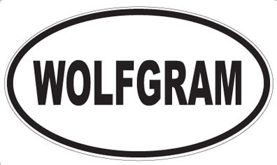 WOLFGRAM - Oval Sticker