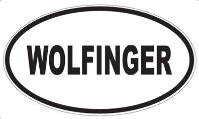 WOLFINGER - Oval Sticker