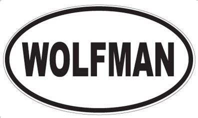 WOLFMAN - Oval Sticker