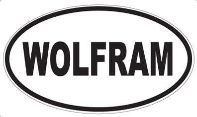 WOLFRAM - Oval Sticker