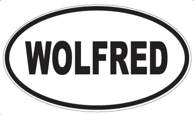 WOLFRED - Oval Sticker