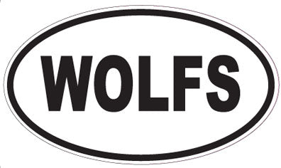 WOLFS - Oval Sticker