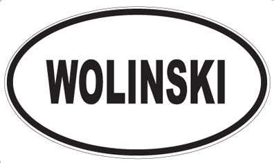 WOLINSKI - Oval Sticker