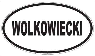WOLKOWIECKI - Oval Sticker