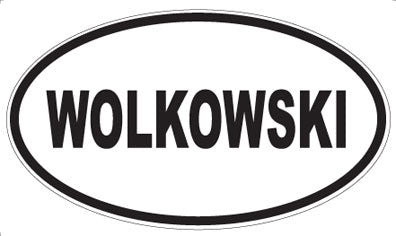 WOLKOWSKI - Oval Sticker