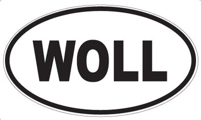 WOLL - Oval Sticker