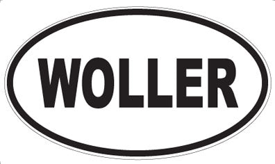 WOLLER - Oval Sticker