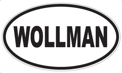 WOLLMAN - Oval Sticker