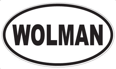 WOLMAN - Oval Sticker