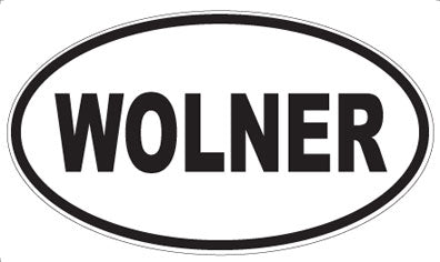 WOLNER - Oval Sticker