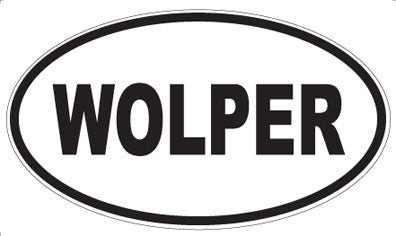 WOLPER - Oval Sticker