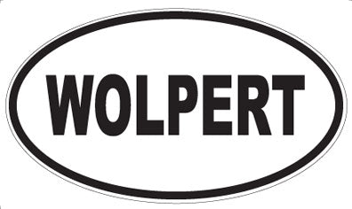WOLPERT - Oval Sticker