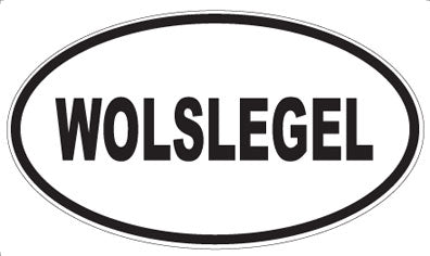 WOLSLEGEL - Oval Sticker