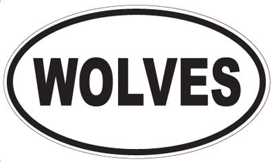 WOLVES - Oval Sticker