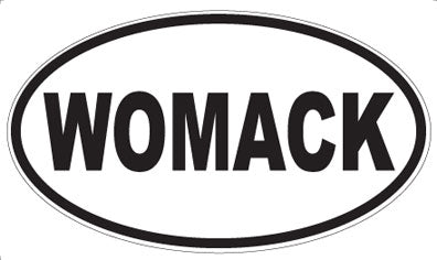 WOMACK - Oval Sticker