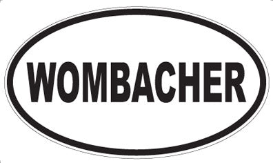 WOMBACHER - Oval Sticker