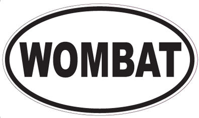 WOMBAT - Oval Sticker
