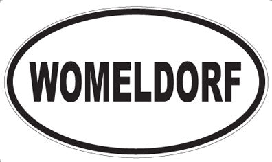 WOMELDORF - Oval Sticker