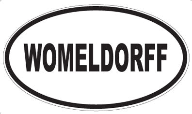 WOMELDORFF - Oval Sticker