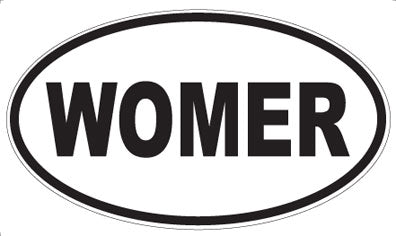 WOMER - Oval Sticker