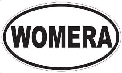 WOMERA - Oval Sticker