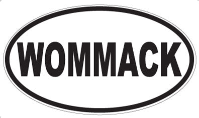 WOMMACK - Oval Sticker