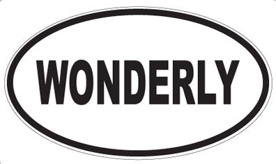 WONDERLY - Oval Sticker