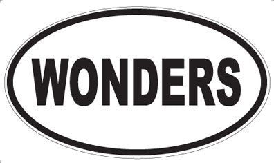 WONDERS - Oval Sticker